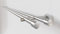 Tom'Shop Gardinenstange, Ø19mm/16mm, Vorhangstange, 1/2 läufig, mit Endstück, ohne Ringe (160cm ; Silber ; 2-läufig ; 16mm - Tom)