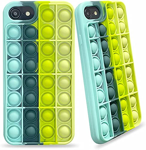 Poppets iPhone Case for 6/6s/7/8/SE2020 - Pop Fidget Stress Relief Shockproof Silicone Case for Kids and Boys