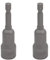 VictorsHome 1/4 Quick-Change Hex Shank 13mm Magnetic Nut Driver Bit, Power Socket Adapter Setter Drill Bits Metric, 65mm Length, 2pcs