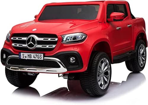 Auto Elettrica per Bambini Mercedes Benz 12V Rossa Con Telecomando, Porte Apribili, Luci, Suoni, Retromarcia, 6km/h, 2 Posti, Comfort e Sicurezza da 3 Anni in su | INJUSA