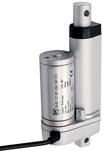 AUTTGINN 750N 50mm Actuador Lineal Motor DC 12V Motor Resistente Para Auto RV Abridor de Puerta Eléctrico Maquinaria Agrícola Industrial Ventana Embarcaciones