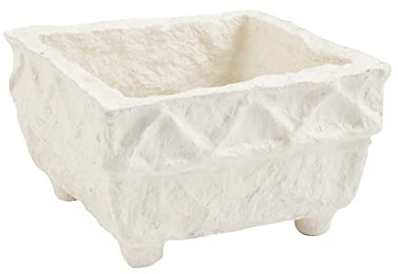 Mud Pie Paper-Mâché Square Bowl, 10.25 X 6.35