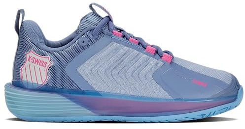 K-Swiss Women's Ultrashot 3 Tennis Shoe, Infinity/Blue Blizzard/Heritage Blue,10 M