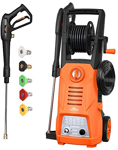 TS-HPW4 3000PSI Car Pressure Washer 2000W Electric Pressure Washer Household with 5 Nozzles, Detergent Tank Ideal for Cleaning Home, Car, Garden