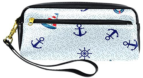 PU Federmäppchen Stifttasche Student Schreibwaren Tasche mit Reißverschluss für Jungen Mädchen, Schul- & Bürobedarf - Ananas mit Herz, Multi#2, 20.5x5x8.5cm/8.1x2x3.3in, Taschen-Organizer