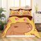 Loussiesd Capybara Bettwäsche Set 155x220cm Kinder Schokolade Tiers Liebers Bettbezug Set Geschenks für Capybara Liebers Betten Set für Zimmer Dekor EIS Muster Gelb Bettdeckenbezug Mit 1 Kissenbezug