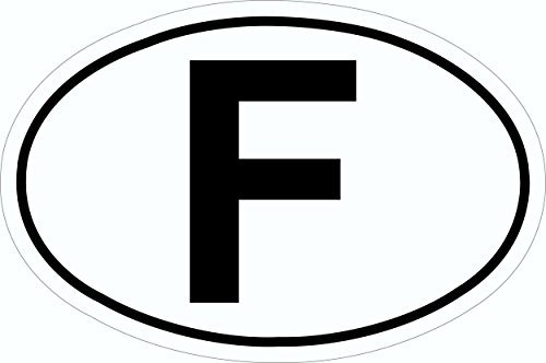 carstyling XXL Aufkleber F-Schild 115 x 170 mm Fanartikel