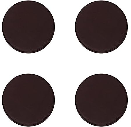 KAREN66 4 Stück Sitzkissen 30 cm Rundes Stuhlkissen Sitzpolster für Stuhl Weiches Stuhlauflage Sitzauflage Dekokissen für Innen- & Außenbereich (30 x 30 cm, Kaffee)