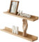 Gieanoo Bilderleiste Holz, 40cm Eiche Wandregal Holz Regal Massiv Schweberegal Wandregal gewürzregal regalbrett für Wohnzimmer