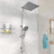 EISL EASY DELUXE DX12011, Set doccia senza rubinetto, con grande doccia a pioggia in acciaio inox (300 x 300 mm) e doccetta, colonna doccia, colonna doccia senza miscelatore