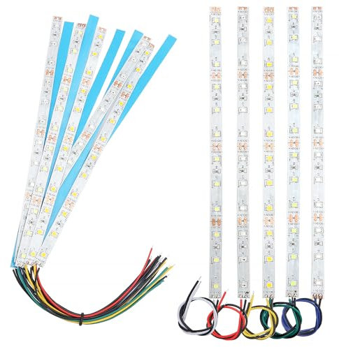 YIXISI 10 Stücke 200mm VorDrahtete LED Streifen, 2335 SMD LED, 12-18V LED Streifen, Modellbau Led Beleuchtung, Weiß/Rot/Gelb/Blau/Grün