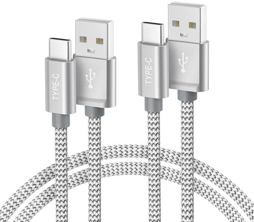 Basesailor Câble Chargeur USB Type C 0.3M 2 Pack,Cordon Charge Nylon pour iPad Pro 11 12.9 Air 4 5 2020 Mini 6 2022,iPhone 16 15 Max,Samsung Galaxy A54,A53,A52,A21,A32,A42,Plus S23 S22 S21,Z Fold Flip