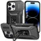 JSENMlN Custodia iPhone 14 Pro,Antiscivolo Antiurto Cover Scorrevole Protezione Fotocamera Custodia per iPhone 14 Pro 6.1 (Nero)