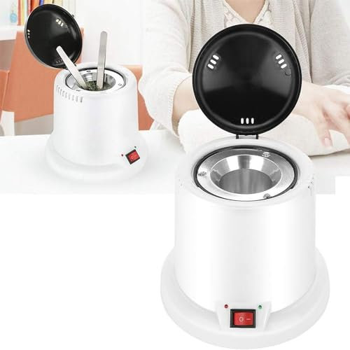 GJLRS Esterilizadores de Herramientas para uñas, 150 ℃ de Alta Temperatura, Pinzas de Metal para Tatuajes, Herramientas para Limpiar ollas con luz indicadora, Ideal para desinfectar Herramientas para