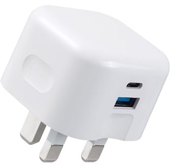 MHtech Enchufe USB C de 20 W, enchufe de carga rápida para iPhone de Apple Reino Unido para iPhone 15/15 Pro/15 Pro Max/14/14 Pro/13/13 Pro/12/12 Pro/11, enchufe tipo C y USB A de carga rápida para Ap