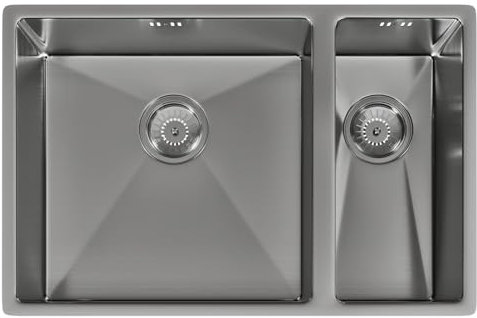 Liquida EL670BS 1.5 Bowl Undermount Brushed Steel Kitchen Sink