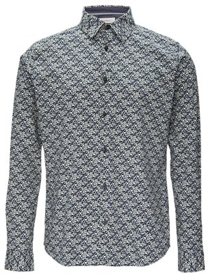 s.Oliver Slim Fit: Popeline-Hemd mit All-over-Print