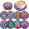 Generic Lot de 8 Dessous de Verre pour Peinture Diamant avec Support, Motif Mandala, Loisirs créatifs pour Adultes, Petits Accessoires de Peinture Diamant Support en métal, Fournitures d'artisanat
