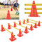 FIVMEN Steckhürdenset 6er Steckhürden Agility Hürden Set mit 12 Kegel + 6 Stange Höhenverstellbar 32x100cm Hindernisse für Hunde Fussball Koordinationstraining