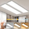 2 Stück Dimmbar LED Deckenleuchte Panel mit Memory-Funktion (100x25cm), Ultra Flach Lampen, Hohe Helligkeit Büroleuchten 2700K-6500K, Gleichzeitige Steuerung für Restaurant, Klassenzimmer, Werkstätten