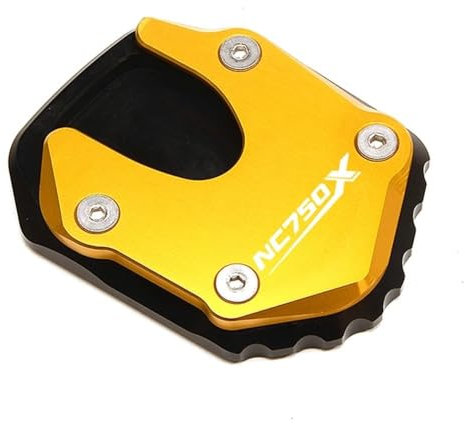 AZOIL Seitenständer Verlängerung Stützplatte Motorrad Fuß Seite Stand Platte Ständer Vergrößerer Unterstützung Erweiterung Pad Für H&ONDA NC750X 2021 2022 2023(Gold-B)