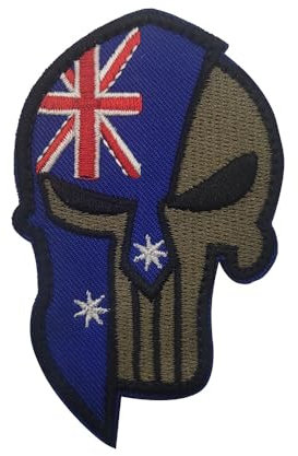 Aspcsmomt Aufnäher mit neuseeländischer Flagge, bestickt, taktische Moral, Neuseeländer, Punisher-Patch, Klettverschluss, zum Aufnähen auf Rucksack, Jacke, Mütze, Uniform, Mantel, Hut