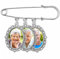 Personalisierte Foto Broschen Damen Anstecker Schwarz Edelstahl Memorial Anhänger Brautstrauß mit Foto Anhänger Oval/Rund/Herz Broschen Anstecknadel