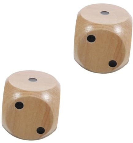 BESTonZON 2St große Würfel taschenspiele Pocket Game Tischspiele Tisch Spiele Holz Spiele Table Gaming Holz Spiel requisit holzwürfel Spielzeug Spiel Würfel Brettspiel-Tool Brettspielwürfel