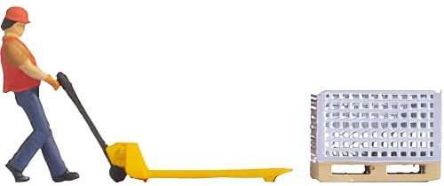 NOCH Tiny-Scenes „Lagerarbeit“, realistische Arbeitsszene, ideal für die Modellbahngestaltung H0