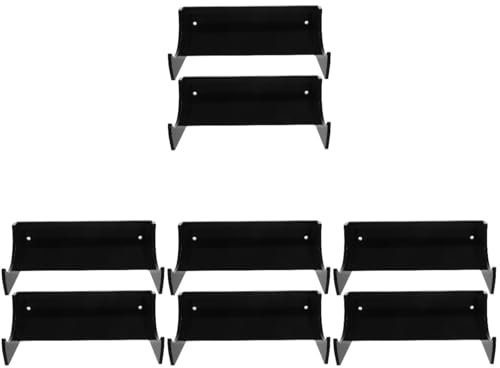 SHOWERORO 4sets Acrylic Rolling Pin -Mounted Rolling Pin Hanger Hooks Kitchen Display Rack 2pcs*4