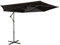 Samuel ALEXANDER 3m Cantilever Parasol in Black with Crank Handle for Patio Garden Banana Parasol with Weatherproof cover + Cross Stand Base Included