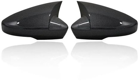 Rückspiegelkappe Für Skoda Für Octavia 2013-2019 Für VW Für T-ROC 2017-2019 Auto Rück Seite Spiegel Abdeckung Flügel Kappe Außentür Fall Tür Spiegelkappen(Carbon look)