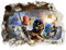 Lego® Ninjago® Vinyl Mural Wall Sticker Smashed Wall Sticker 80x57cm