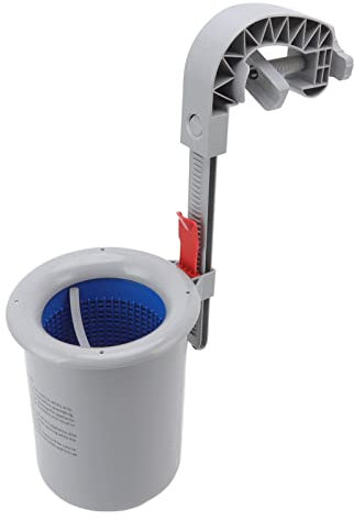 Skimmer della Superficie della Piscina, Monte Automatiche a Parete Piscina Automatica Detrizione Collector Skimmer in Piscina Grigia in Plastica con Cestino da Filtro Staccabile