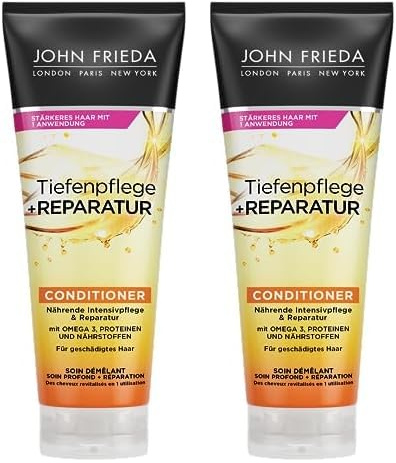 John Frieda Tiefenpflege + Reparatur - Conditioner - Inhalt: 250 ml - Für geschädigtes, extrem geschädigtes Haar (Packung mit 2)