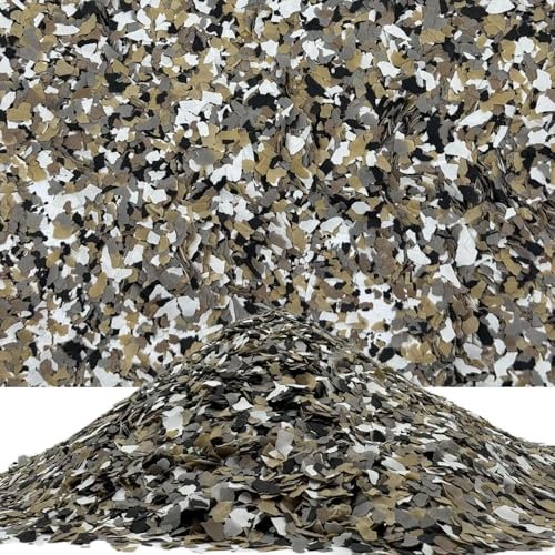 Epoxidharz Farbchips Bodenbeschichtung Garage Boden Schwarz/Weiß/Grau/Ocker 5kg