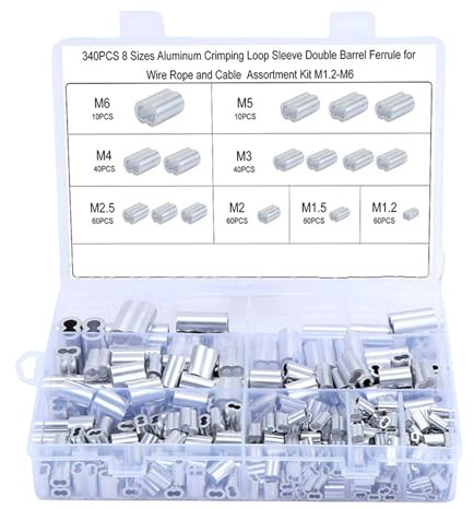 Steel Cable Wire Aluminum Clip Crimps Looping Sleeves Rope Cord Stop Clamps Looping Sleeves Rope Cord Stop Clamps Expander Press Sleeve