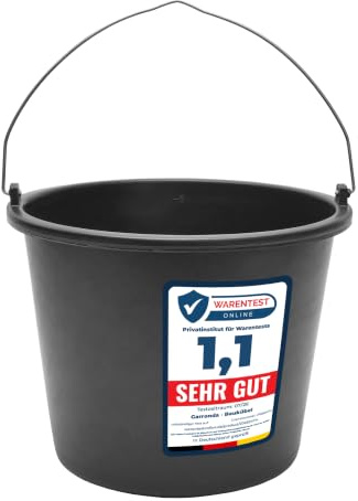 Garronda Putzeimer 5 Pack 5 L Baueimer Mörteleimer Maurerkübel GD-0168 | mit Metallhenkel, aus recyceltem Kunststoff, für Baustelle, Garten und Haushalt, als stabiler Maurerkübel