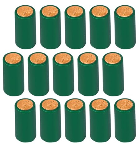 VALICLUD Lot de 200 Capsules Thermorétractables Vertes pour Bouteilles de Vin Rouge Films Thermorétractables pour Vin Maison Colle Jetables pour Conservation et Présents
