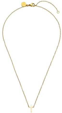 Purelei Little Cross Kette – wasserfest & verstellbar | Filigrane Edelstahlkette mit kleinem Kreuzanhänger | 14K/18K Vergoldung | Zeitloses Symbol für Glauben & Stärke