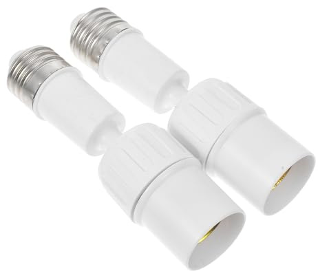 Générique Lot de 2 Rallonges Flexibles E27, Adaptateurs de Douille Orientables à 360°, Rallonge de Lampe en Matériau Robuste, Prolongateur de Câble D’éclairage pour Installation Facile