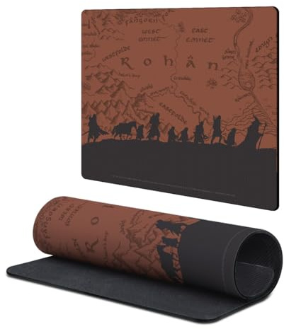 Head Case Designs Officially Licensed The Lord Of The Rings The Fellowship Of The Ring Silhouette Map Graphic Art 9.84 x 11.81 x 0.12 inches (250 x 300 mm) Gaming Office Desk PC Keyboard Mouse Mat Pad