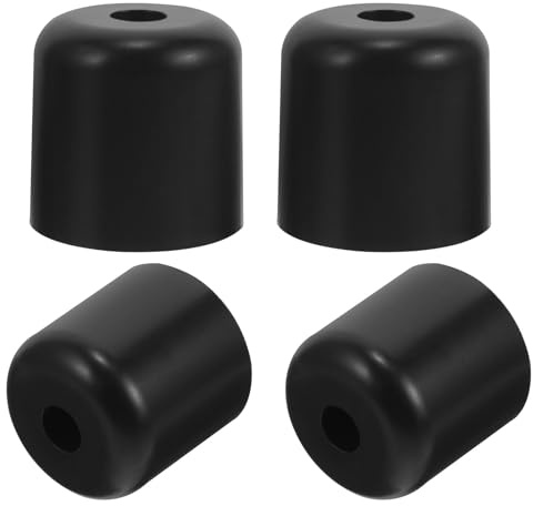 Cabilock Pieds de Canapé Robustes en Plastique Noir 50X50 MM, Lot de 4 Pièces à Visser, Remplacement pour Fauteuils et Commodes, Usage Intérieur, Hauteur Standard pour Meubles