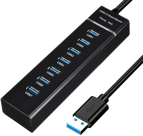 Concentrador Hub USB 3.0 7 Puertos Ladron Multipuerto 5 Gbps
