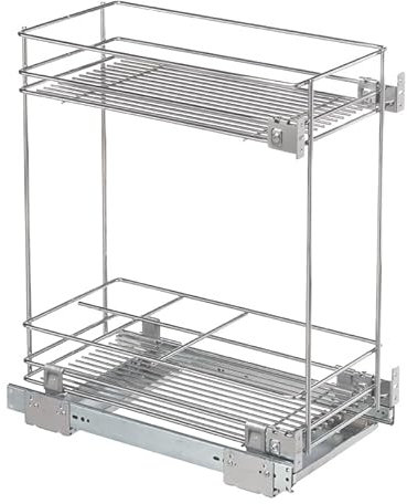 Coulissant bas 1 étagère et 1 rangement pour bouteilles - Largeur : 364 mm - Pour caisson de largeur : 400 mm - VIBO