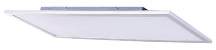 Lindby LED Panel Livel dimmbar mit Leselampe (Modern) in Alu (1 flammig,) - Bürolampe Deckenlampe Deckenleuchte Lampe Küchenleuchte