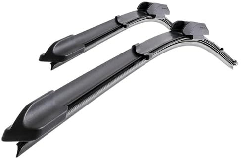Mossa Vordere Scheibenwischer kompatibel mit Mazda 2 III (10.2014- ) - flache Wischerblätter. Wischerblätter - Set für Frontscheibe (Fahrer- + Beifahrerseite) (560 mm / 430 mm)