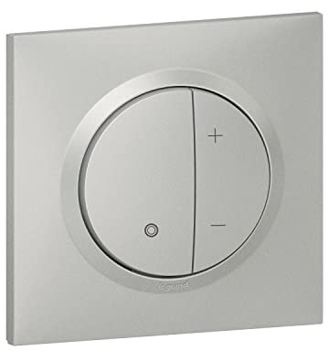 Legrand - Variateur toutes lampes dooxie 2 fils sans Neutre livré avec plaque carrée alu