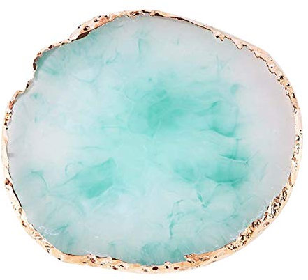 Austinstore Resin Makeup Mixer Nail Art Polish Mixing Plate Foundation Coloring Palette Green