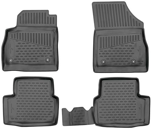 Walser XTR Gummi Fussmatten Auto für Opel Astra K/Astra K Sports Tourer (B16) 11/2015-12/2022, 100% passgenaue Auto Fußmatten, robuste Universal Fußmatte Auto, Gummimatten Auto, Auto Fussmatten Gummi